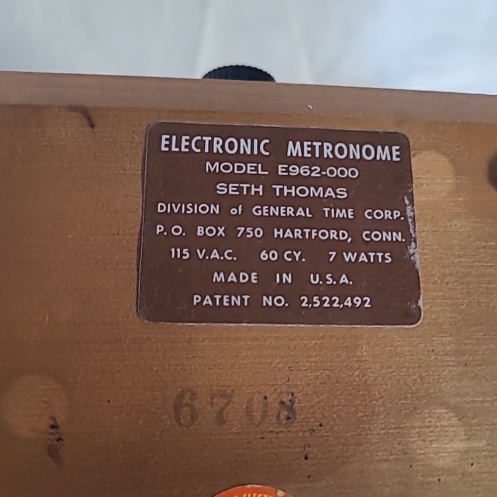 Seth Thomas Electeonic Metronome E962-2000