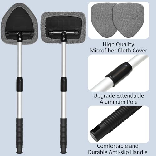 20 Pieces Windshield Cleaner Tool, Inside Car Windshield Cleaning Tool gray