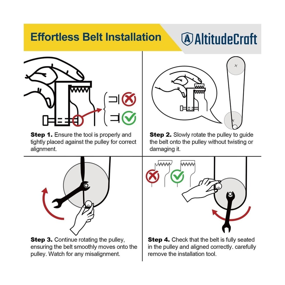 Stretch Belt Installation Tool - Professional, for Easy Removal/Install