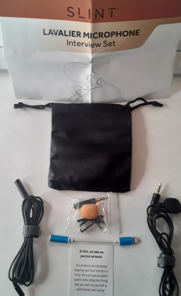 Slint Professional Lavalier iPhone Compatible Microphone Interview Set