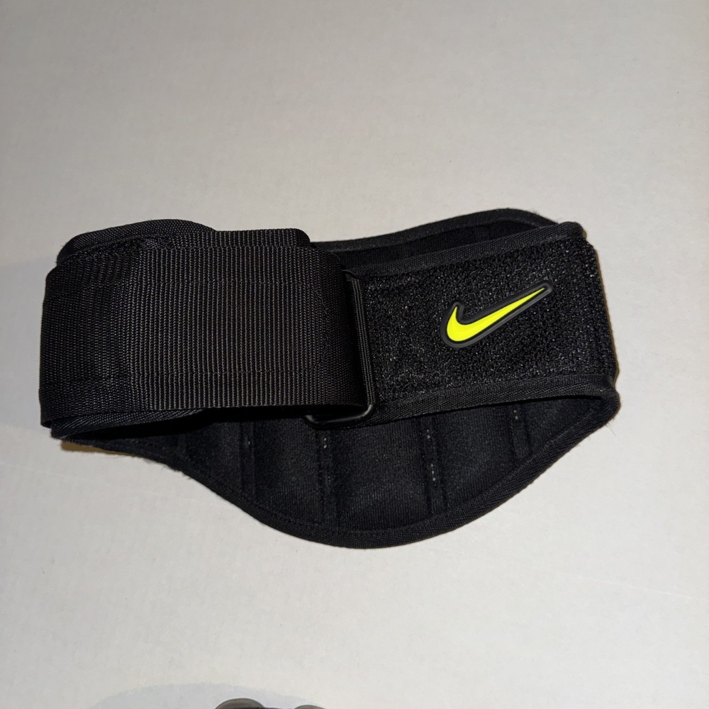 Nike Structured Weight Lifting Training Belt Size Medium Black