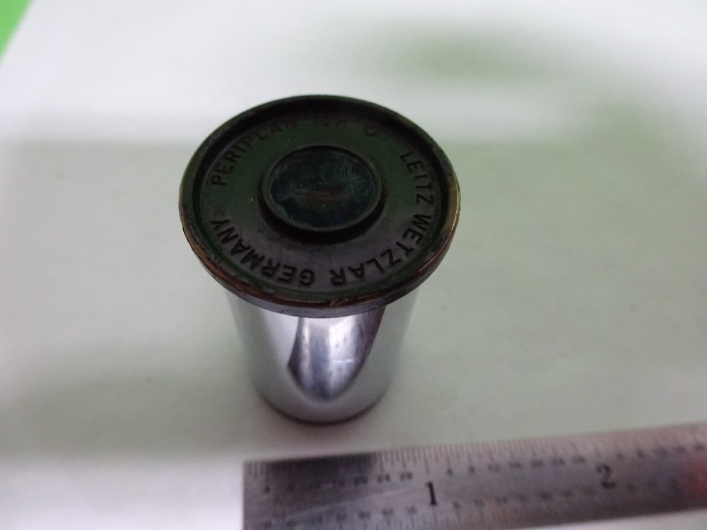 MICROSCOPE LEITZ GERMANY EYEPIECE OCULAR YELLOW FILTER 10X OPTICS AS IS #2B-E-21