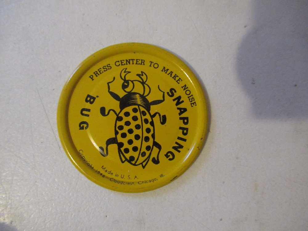 Vintage "Snapping Bug" bottle cap top lid 1946