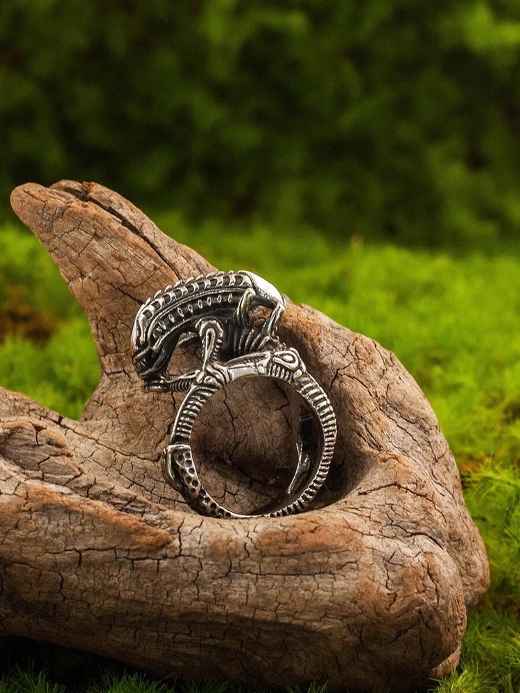 hangsworld dark fine three-dimensional exaggerated irregular retro ring