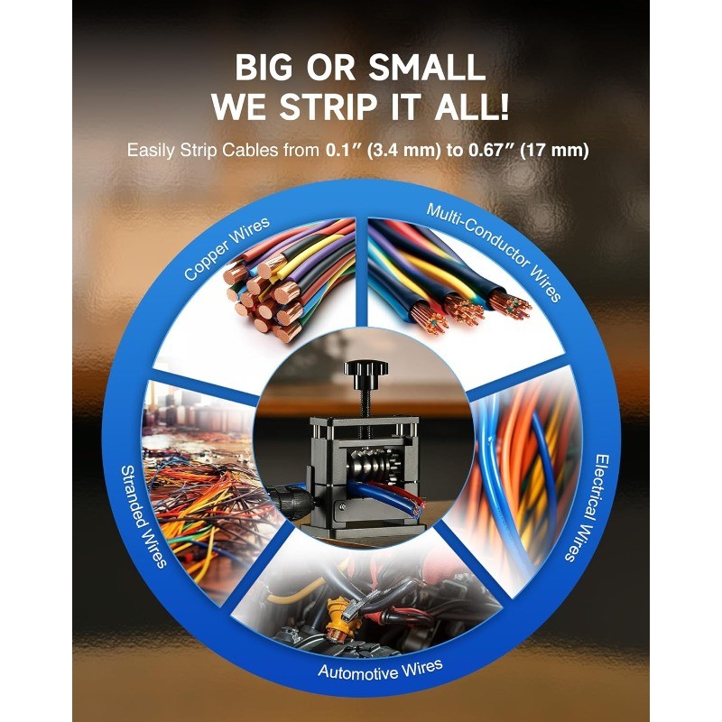 Manual Wire Stripping Machine, Drill Powered Wire Stripper Machine 6 Channels