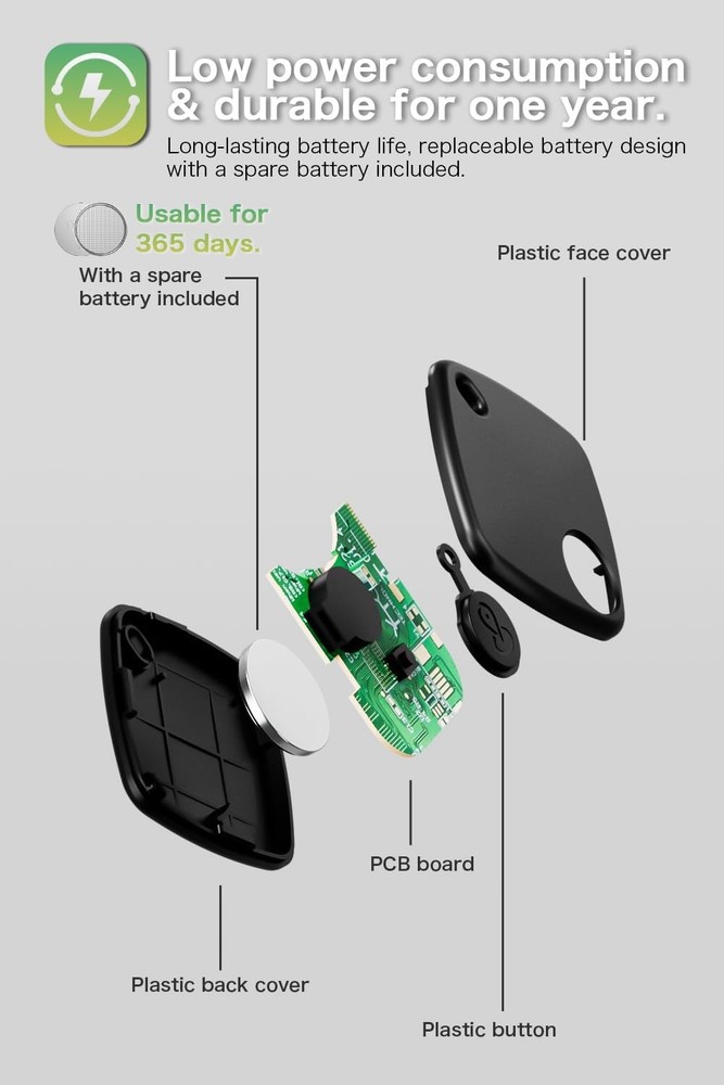 4-Pack Android Smart Tracker Tags Works with Google Find My Device 2026 Model