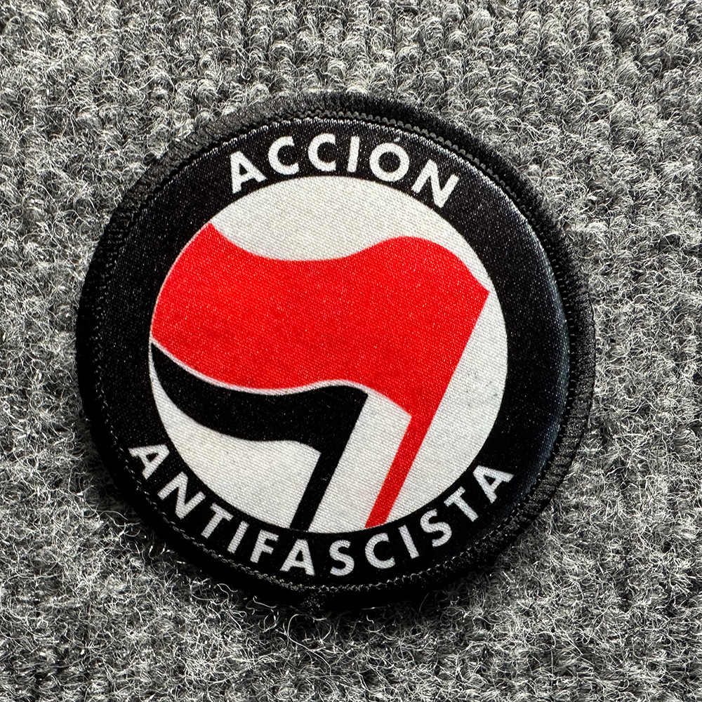 Anti-Fascist Morale Patch Hook & Loop Euro Spanish Antifa Logo