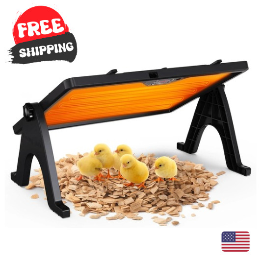 Chick Brooder Plate, 12"x16.5" Adjustable Double-Sided Heating Plate with LED