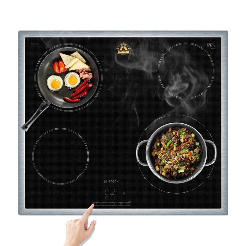 Large Induction Cooktop Protector Mat 21.2x35.4 inch, Translucent Black