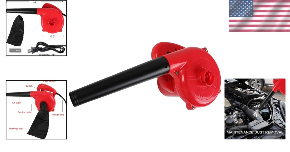 Versatile Mini Leaf Blower & Vacuum 200 MPH - Lightweight Design for Easy Use
