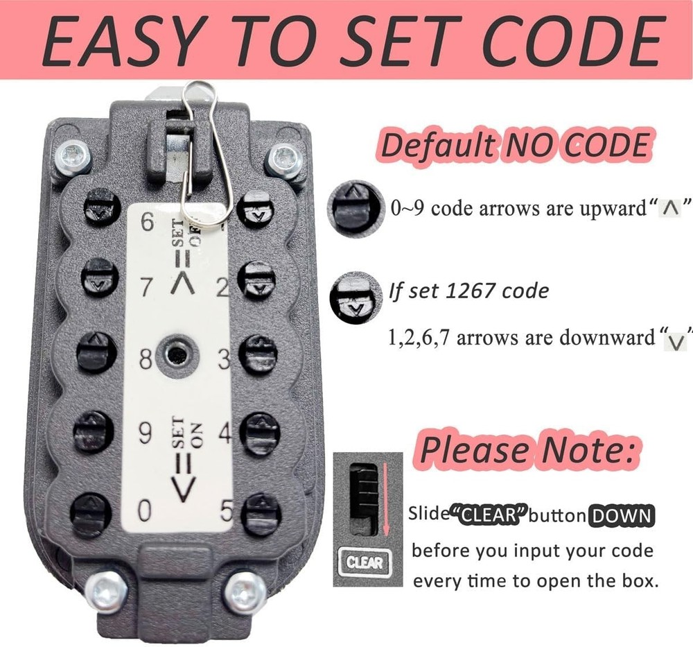 Versatile Key Storage Box with Changeable Code - Mounts Indoors or Outdoors