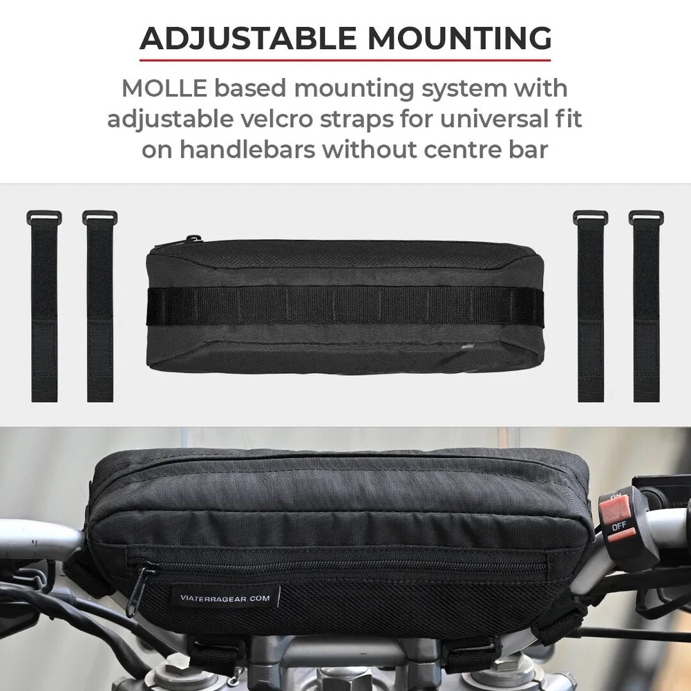 "HANDLEBAR TRAILPACK, BLACK" FIT FOR ALL MOTORCYCLES