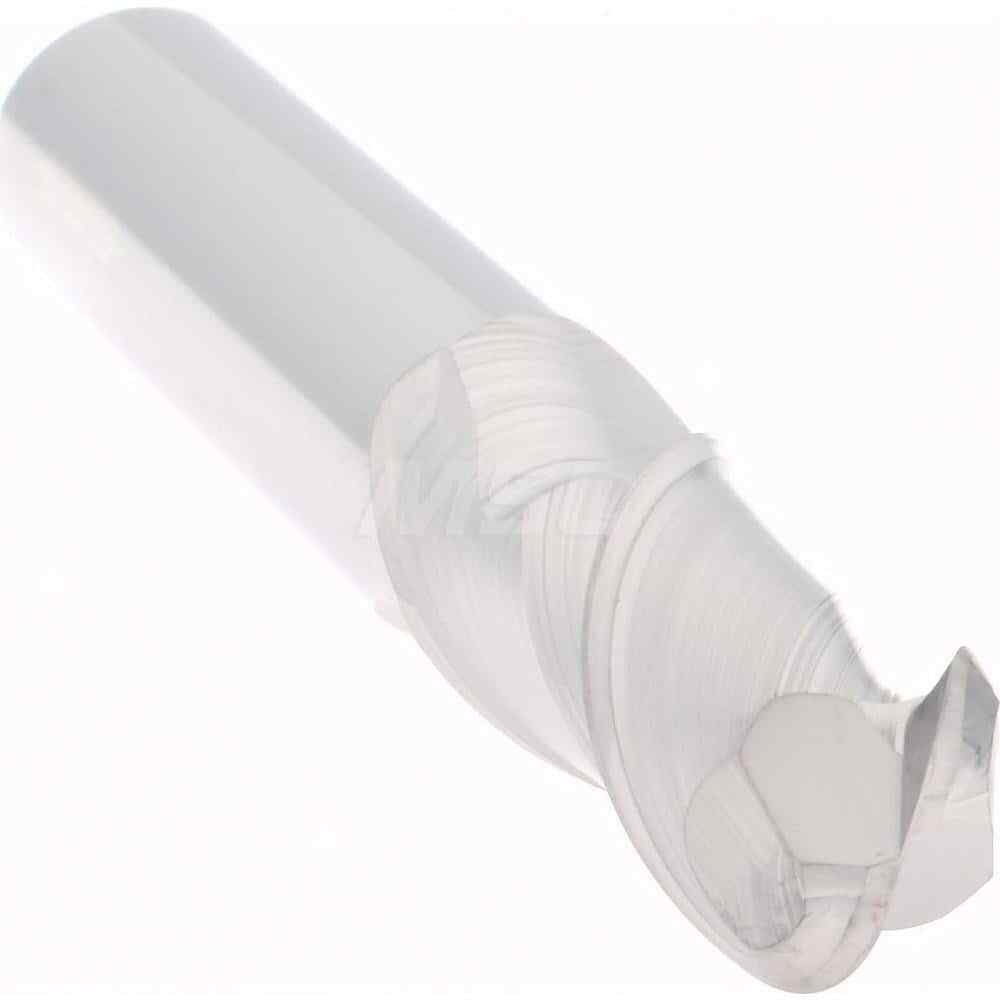 Accupro 3/8" Diam 2 Flute Single End Solid Carbide 1/8" Corner Radius End Mil...