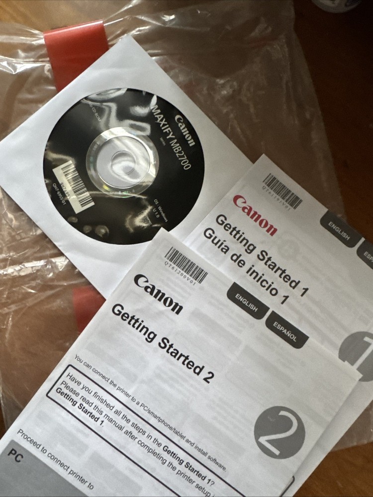 Canon Maxify MB2700 Series Setup CD Disc For Windows + Instructions ••New