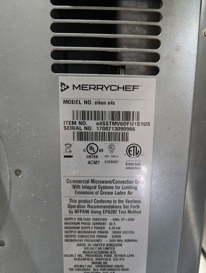 Merrychef eikon e4s High-Speed Accelerated Cooking Countertop Oven