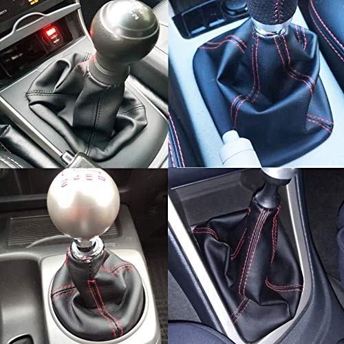 PU Leather Shift Boot Waterproof Shift Knob Dust Cove Universal for Black