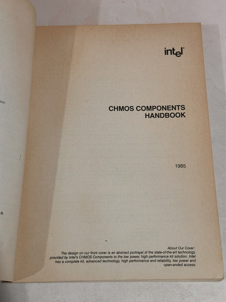 Original Intel CHMOS Components Handbook 1985 reference book
