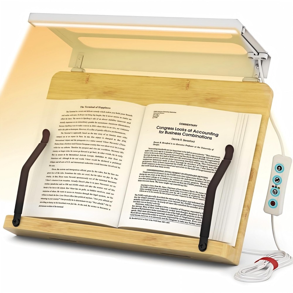 Book Stand for Reading – Adjustable & Foldable Book Holder with High CRI 90+ ...