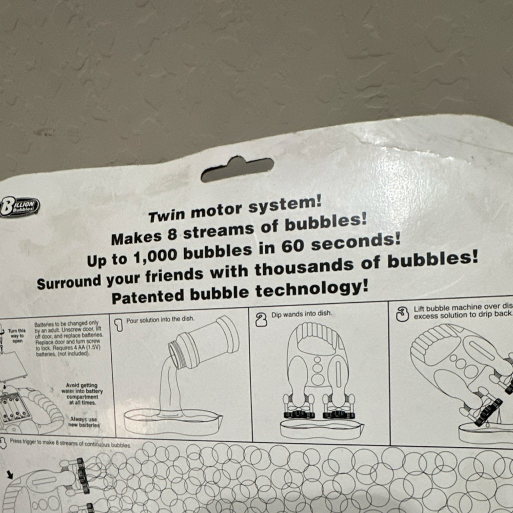 Billion Bubbles Blizzard Turbo Bubble Toy & Solution, Ages 3 & Up