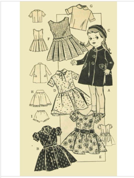 Vintage Doll Clothing  Pattern #234