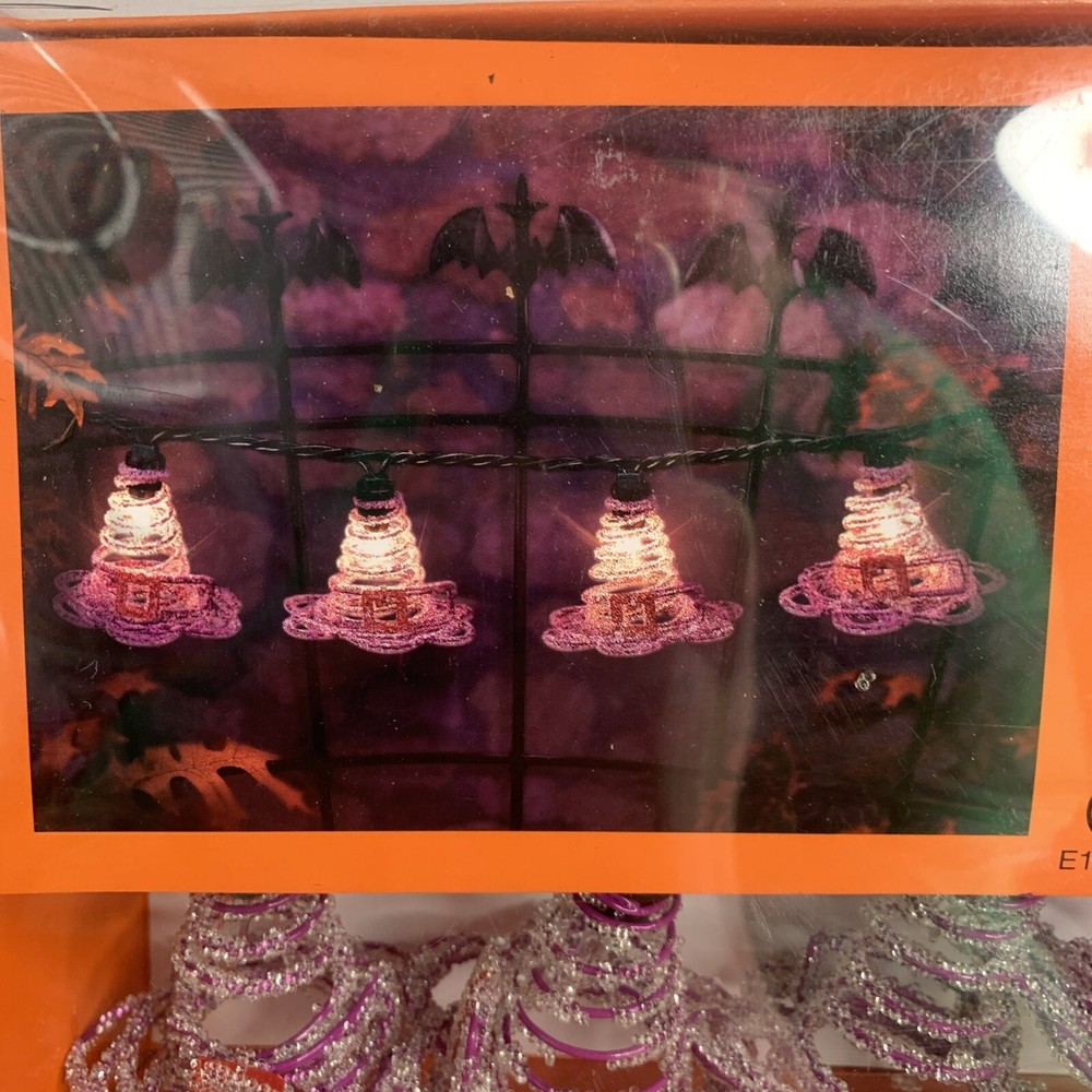 Halloween String Lights 20 Witch Hat Light Set Indoor Outdoor 2004