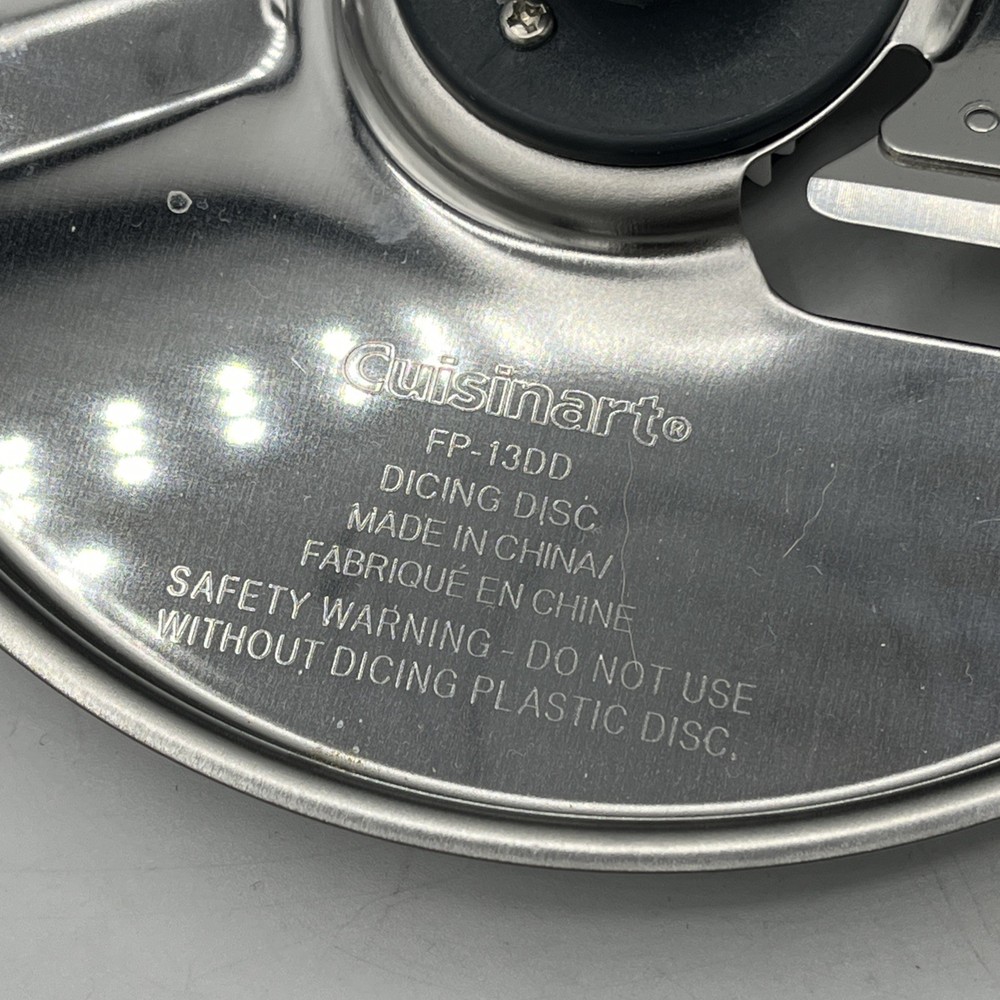 Cuisinart FP-13FC Elemental Food Processor Dicing Kit Flat Cover Set