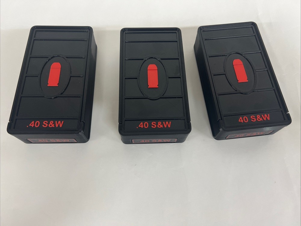 Stackable .40 S&W Ammo Box 50rd Capacity (3 Pack)
