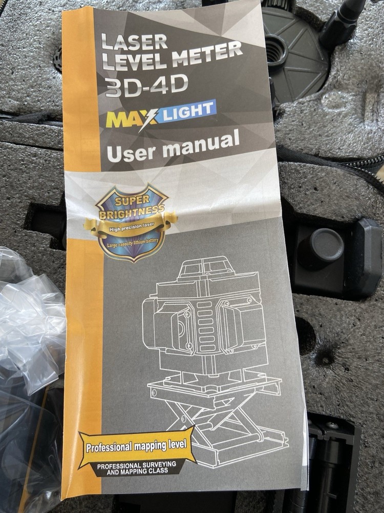 Professional Laser Level Meter Mapping Laser 3D-4D Max Light New!