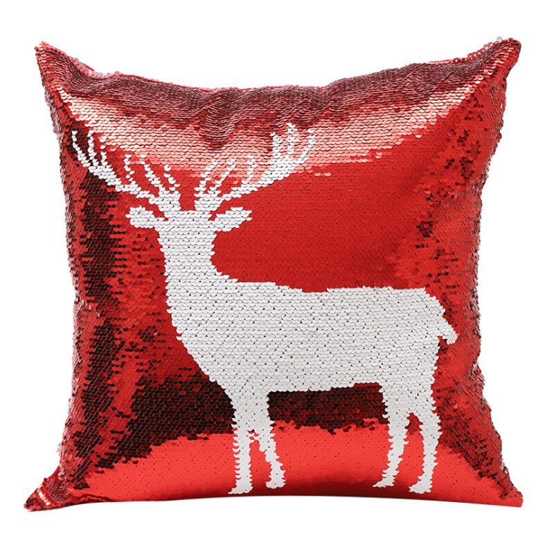 4Pcs Sublimation Blank Reversible Sequin Pillowcase Throw Cushion Cover For DIY