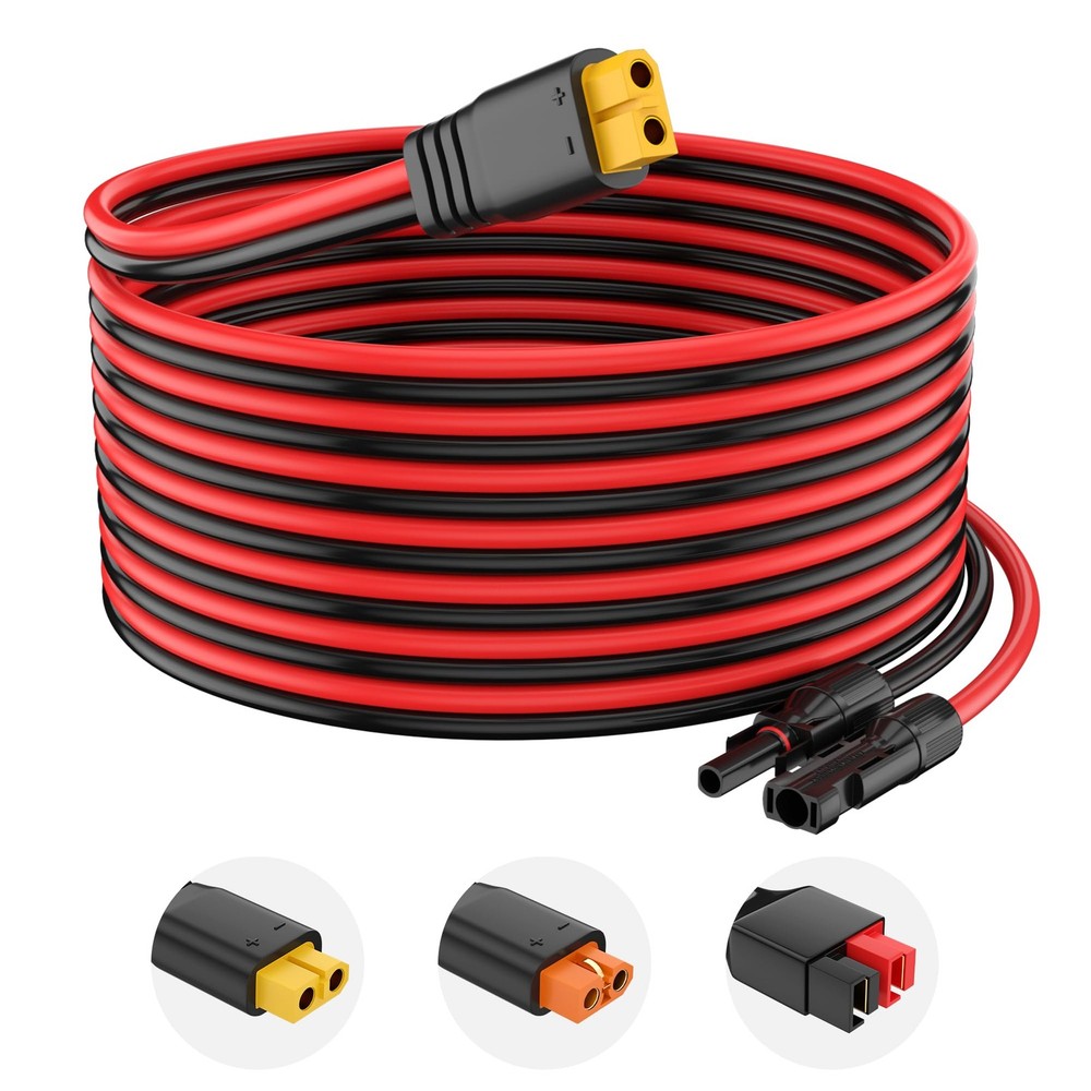 10AWG Solar Connector to XT60 Adapter Extension Cable Solar Panel to Potable Sol