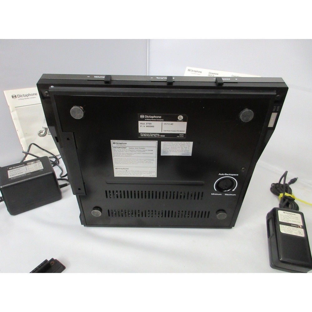 DICTAPHONE 2720 w/ extras Transcriber Voice Processor -UNTESTED SELLING AS PARTS