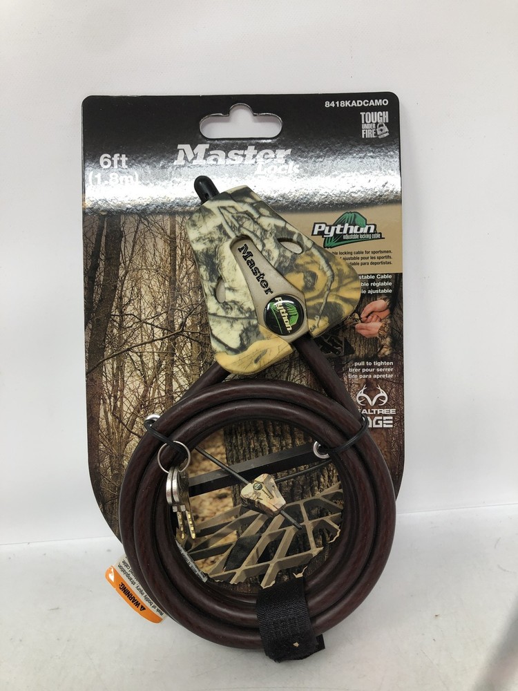 Master Lock Python 8418KADCAMO 6ft Adjustable Cable Lock