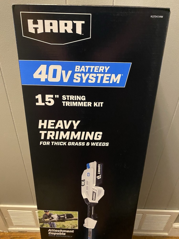 NEW HART 40v 40Volt Cordless Attachment Capable 15" String Trimmer - TOOL ONLY