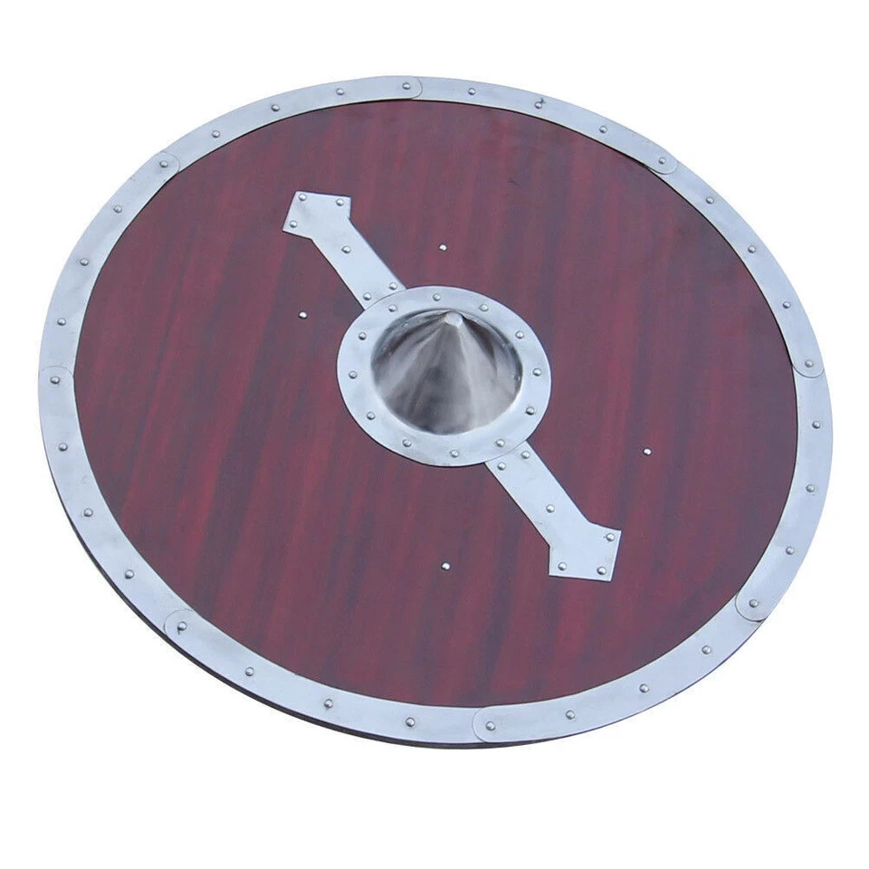 Viking Legacy Warrior Battle Shield | Handcrafted Functional Wooden LARP Shield