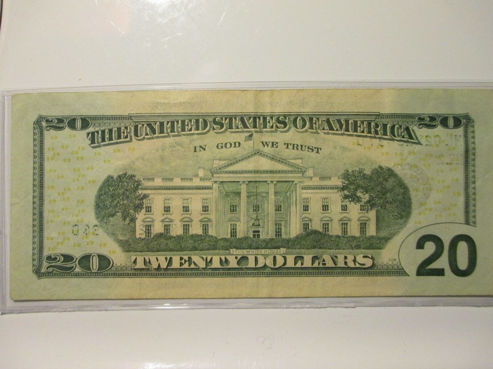 2013 Error $20 Twenty Dollar Bill excessive ink Bleed thru