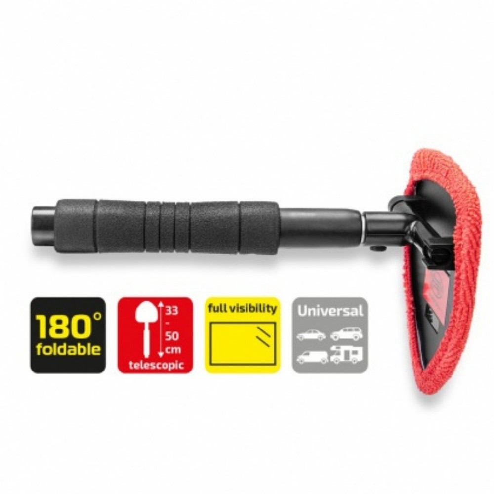 Car Window Cleaner Microfibre Extra Pad Washable Telescopic Handle 407630