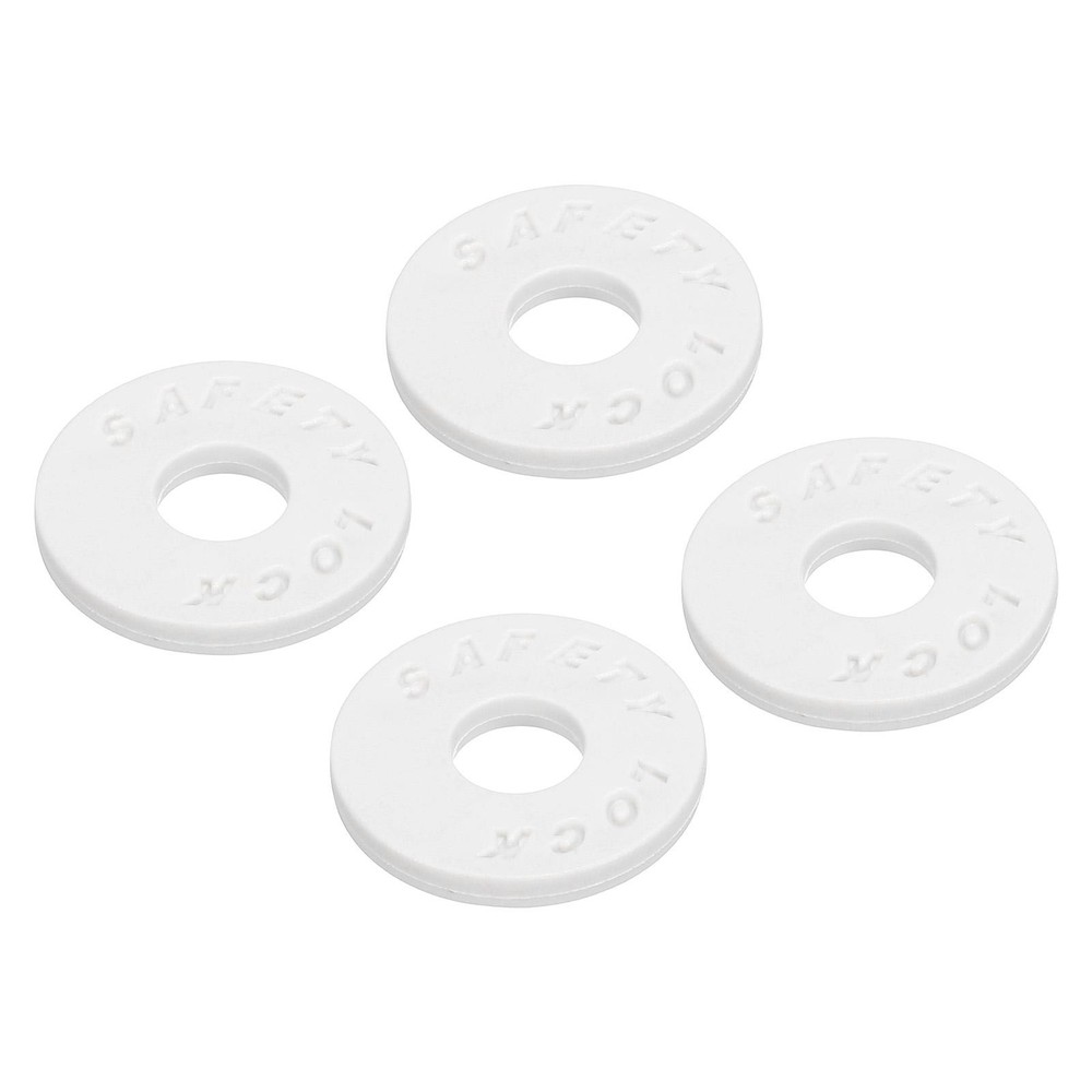 4 Pack Strap Blocks Silicone Rubber Strap Block White for Guitar Strap Button