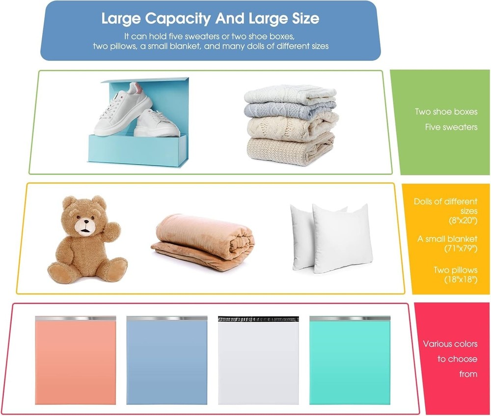 Blue Poly Mailers 24x24 100 Pack - Small Business