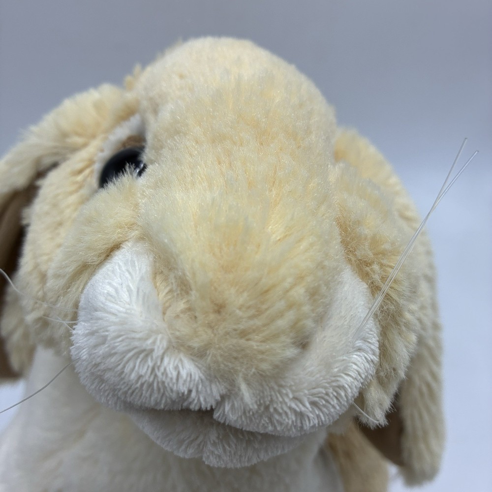 Folkmanis Floppy Bunny Rabbit Hand Puppet, Tan, White
