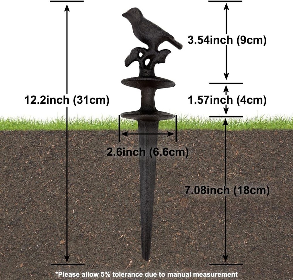 3 Pack Garden Hose Guide Spike, Decorative Hose Guide Support Stakes Antique Hea