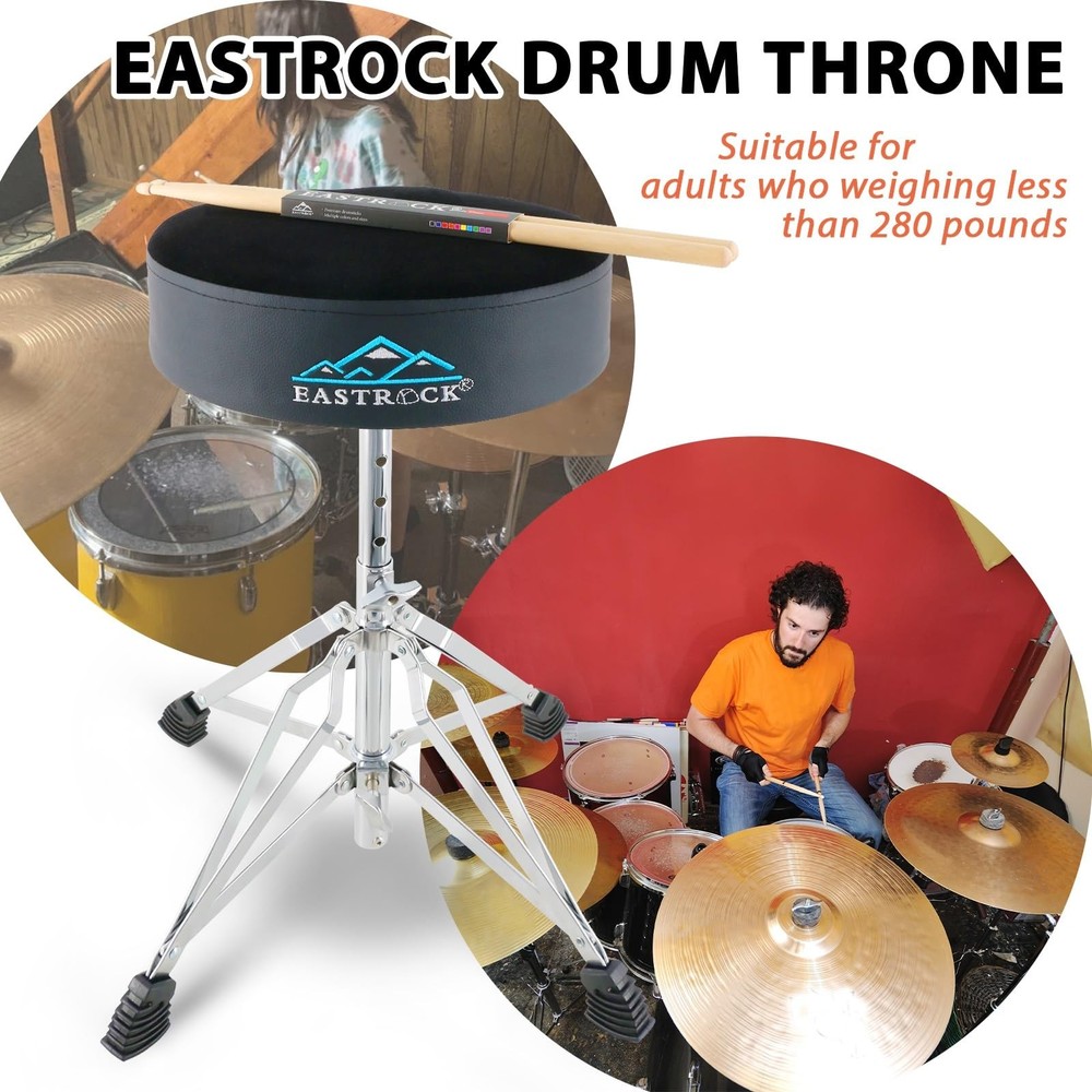 Drum Throne Drum Stools with 4 Legs Support,Universal Height Adjustable Drum ...