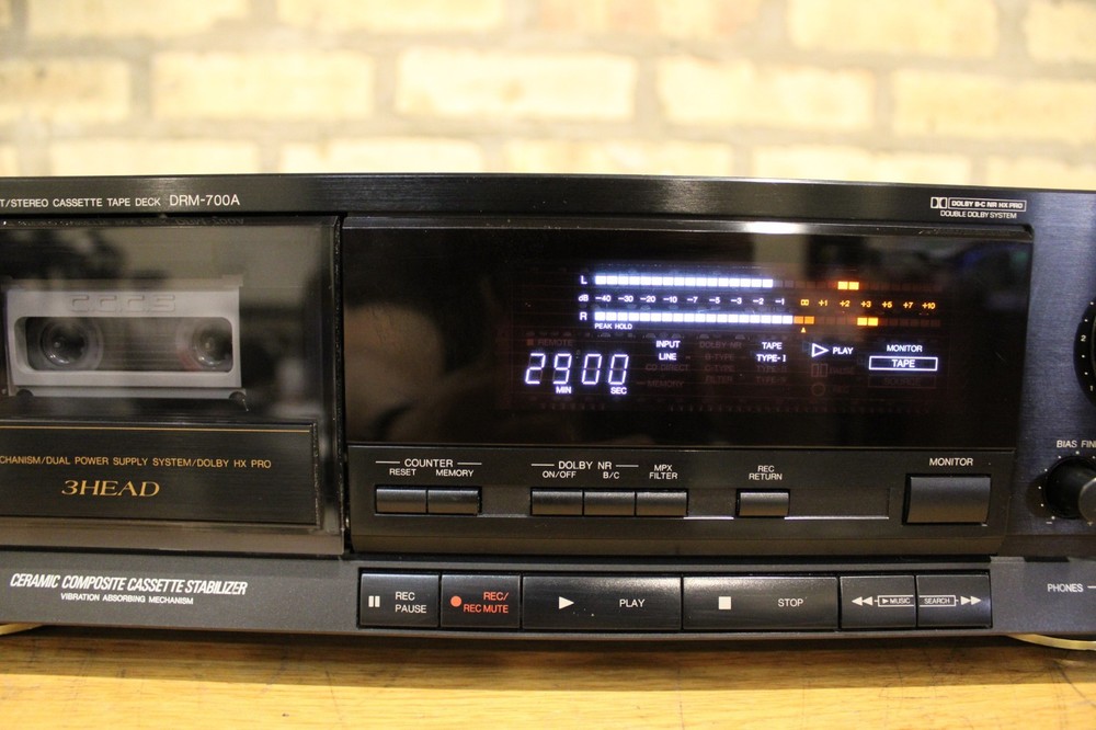 Denon DRM 700 3-HEAD cassette deck ,,SERVICED,, Full-functional