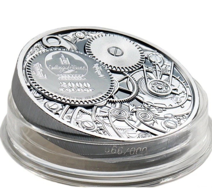 🇺🇸2020 MECHANICAL BEE Clockwork Evolution 3oz Silver Coin 2000 Togrog Mongolia