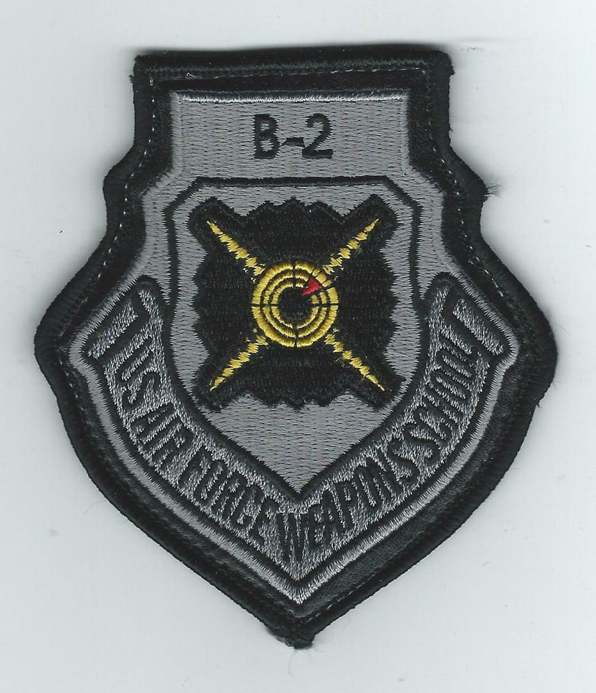 B-2 USAF WEAPONS SCHOOL (ON LEATHER) patch