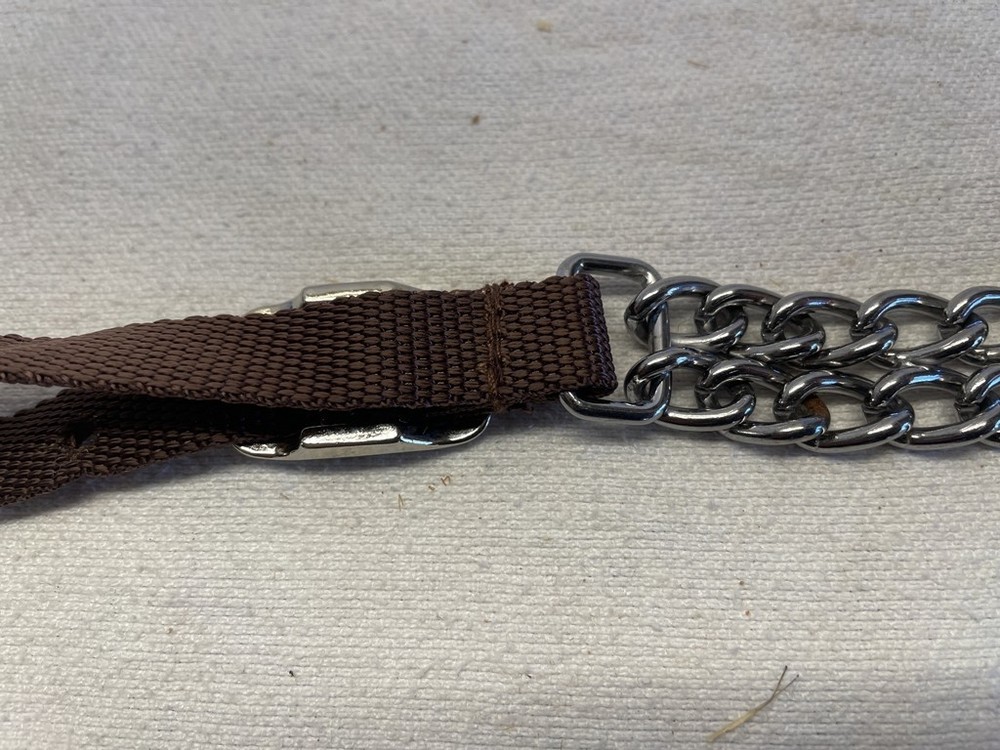 Double Chain Nylon Curb Strap - Adjustable 8-1/2" to 11"