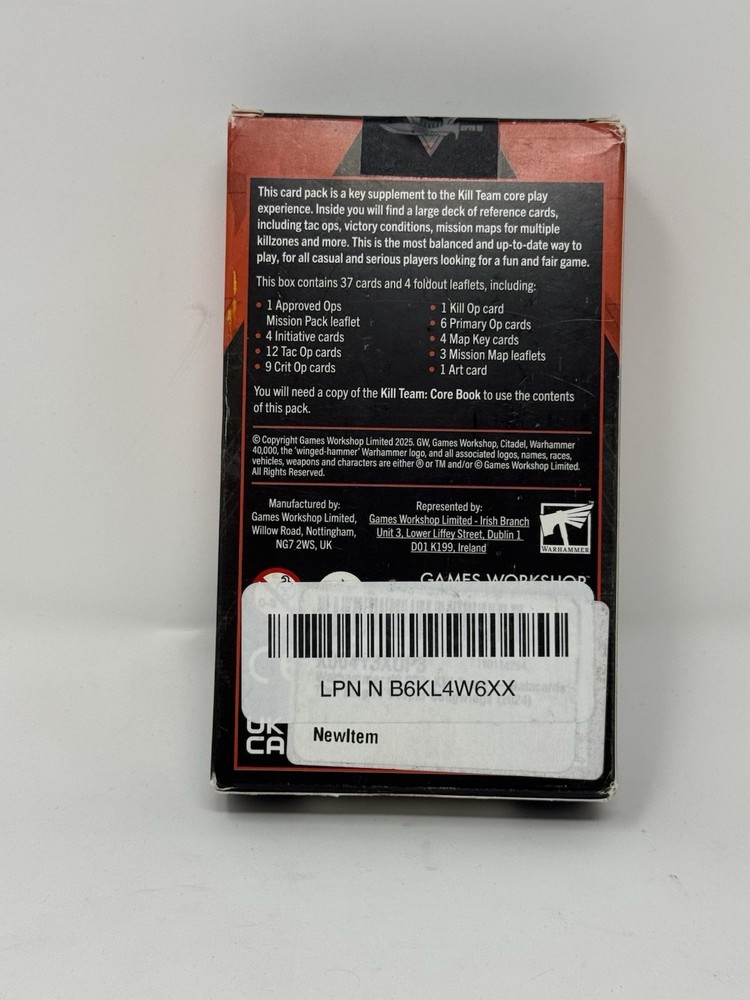 Kill Team approved Ops Card Pack 2025 Warhammer