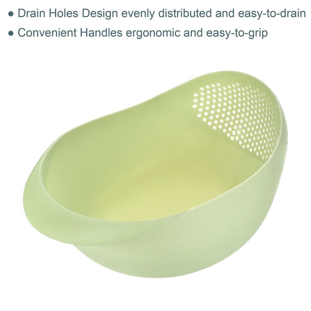 2Pcs Green Rice Washing Filter HOME Strainer Basket