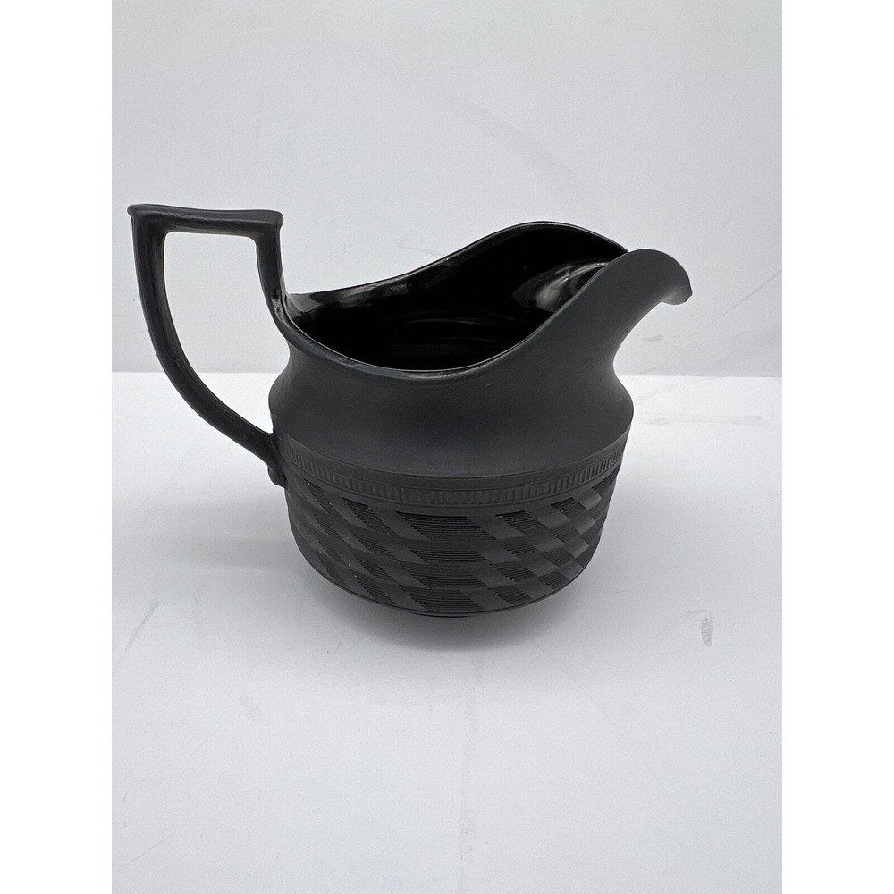Antique Black Basalt Creamer Unmarked