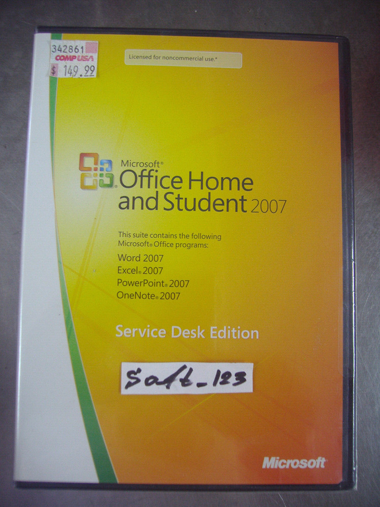 MS Microsoft Office 2007 Home and Student for 3 PCs Full Version=NEW SEALED BOX=