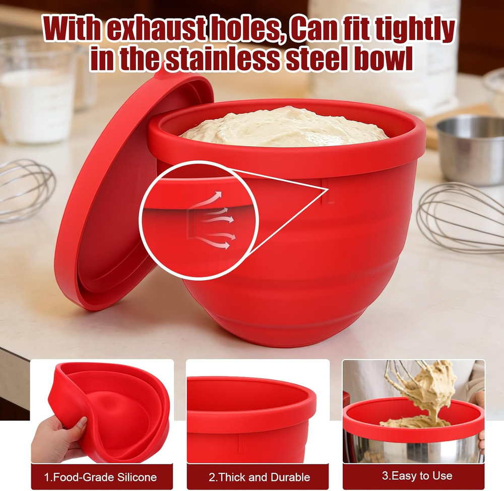 Thicker Silicone Bowl Liners for 5 Quart KitchenAid Mixers - Dishwasher Safe